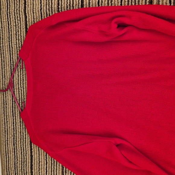 LACOSTE Vintage Red Weave Orlon Acrylic Medium Mens Cardigan Sweater VTG - Picture 10 of 10